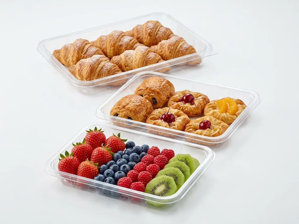 PFAS-Free Food-Grade Plastic Tray - Technical Product Photography - PFAS-Free Elimination for Food & Beverage Flexible
